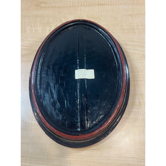 Nora Fenton Hand‎ Painted Wooden Platter Serving Dish - Picture 2 of 5